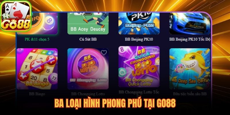 Ba loại hình xổ số GO88 phù hợp mọi nhịp chơi khác nhau