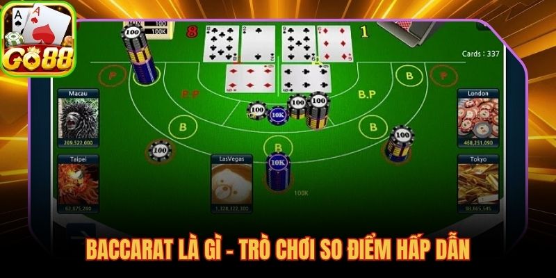 Baccarat là gì trò so điểm Player Banker gần 9 nhất thắng